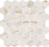 Treasure II Perfect Calacatta 2" Hex Polished | Qualis Ceramica | Luxury Tile and Vinyl at affordable prices